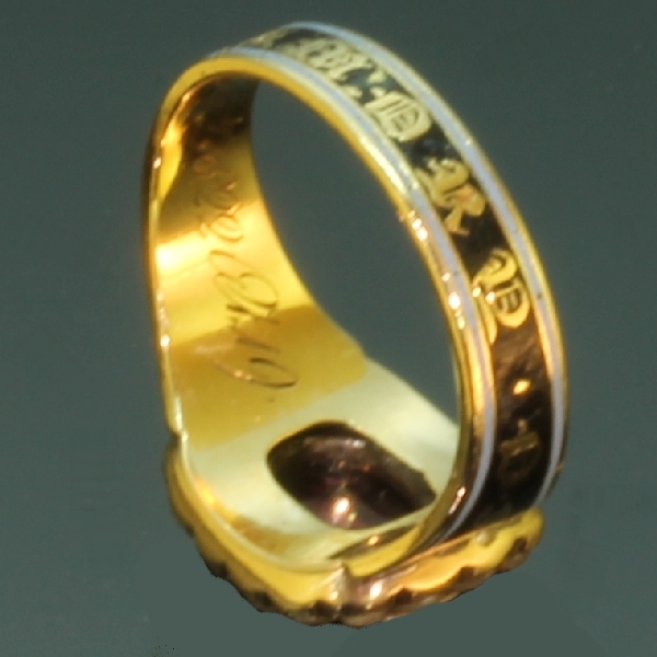 Gold Georgian antique mourning ring in memory of Mary Ann Edmonds 1806-1822 (image 17 of 20)